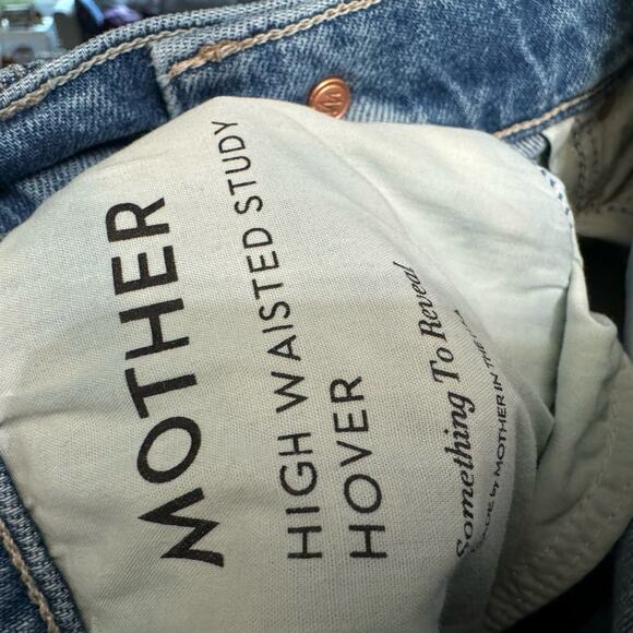 Mother Superior High Waisted Study Hover Straight Jeans Something Reveal Sz. 26 - Picture 14 of 16